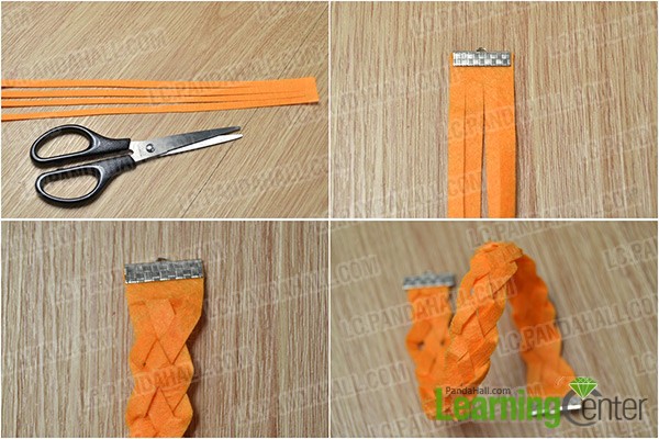 make a four-strand braided bracelet