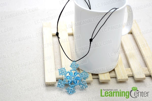 finished snowflake pendant necklace