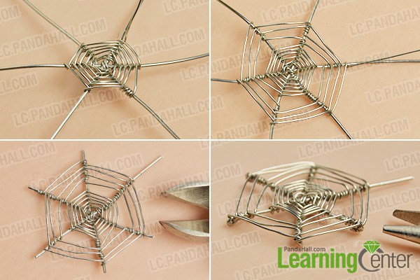 make the main part of the web and spider drop earrings