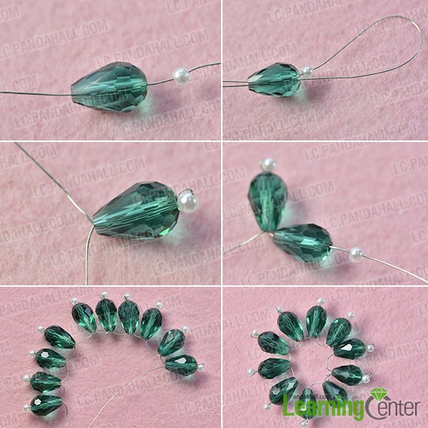make the rest part of the green bead flower