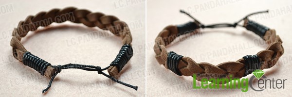 Finish adjustable cord bracelet tutorial