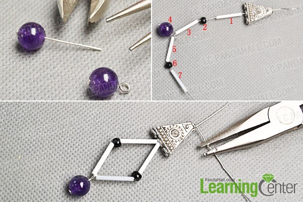 make the first part of the Tibetan bugle and seed beads earrings