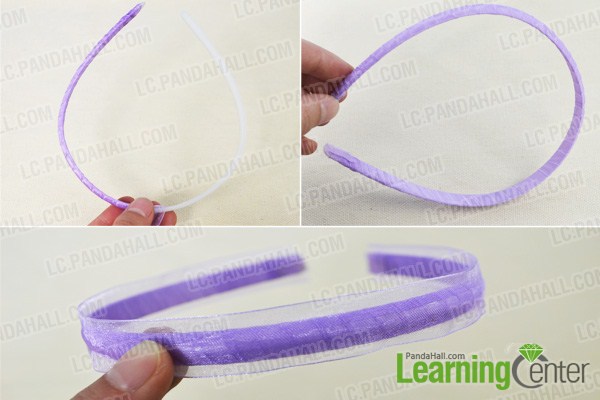 wrap white plastic hair band