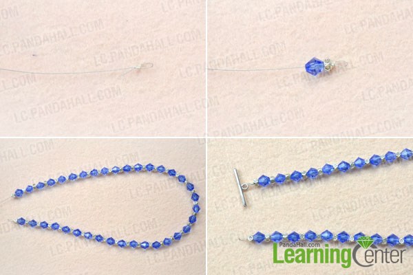 Make the bead chain for the DIY big chain link necklace