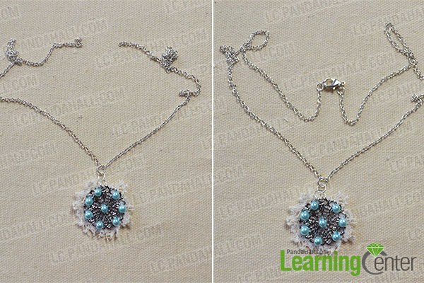 How to Make a Metal Lace Pearl Necklace-A Good Choice for Beginner