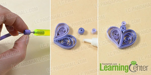 make the rest part of the quilling paper heart necklace