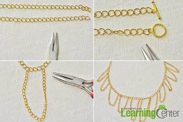 make a golden chain necklace