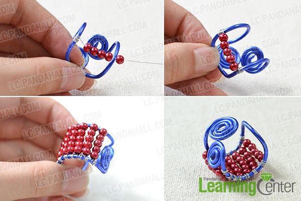 Wrap beads on the ring