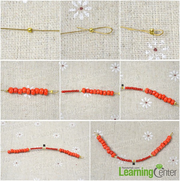 make the short string of beads for mative american earrings