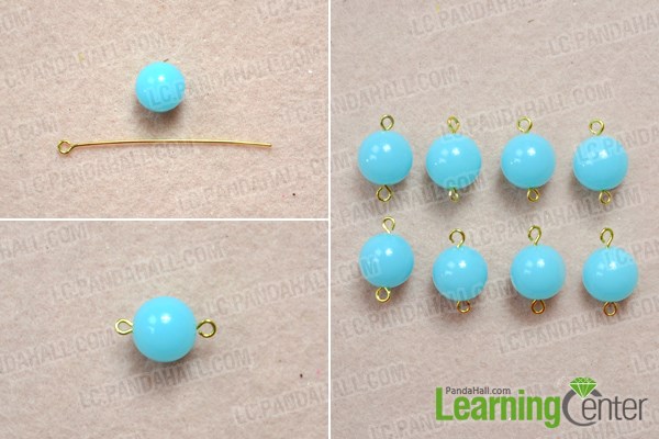 Make bead link chain for candy hair accessories