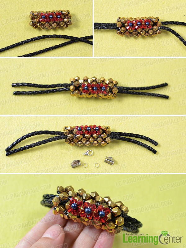 make the rest part of the black leather cord bracelet for men