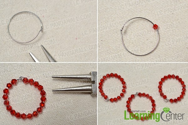 Make 3 beaded earrings base