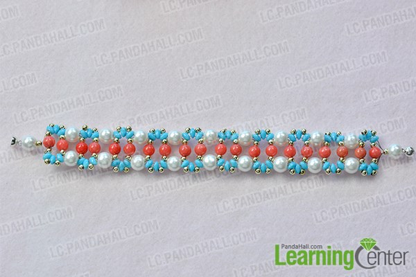 Finish this beaded pattern bracelet