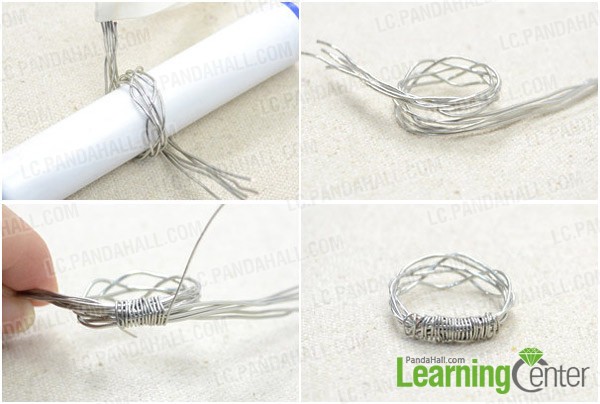 Step 2: Finish the woven wire ring