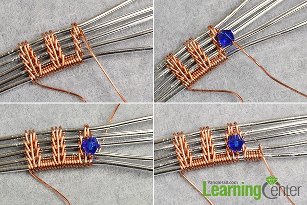 Decorate the wires with a glass bead