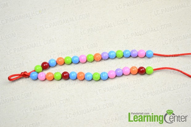 string colorful acrylic beads depends on individual’s wrist circumference