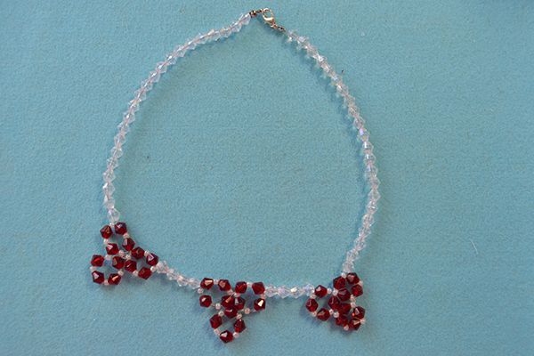 How to Make Simple Beaded Clear Crystal Choker Necklace at Home final