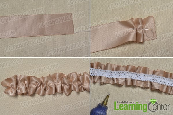 Make a lace and ribbon collar