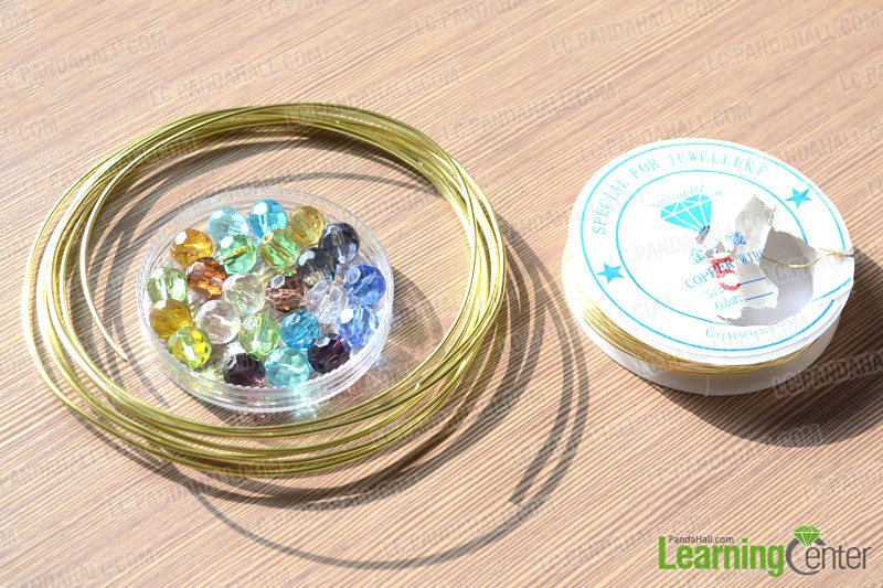 materials for the wire wrapped bracelet