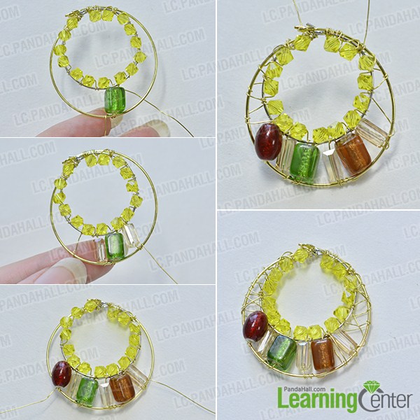 make the main part of the yellow hoop earrings2
