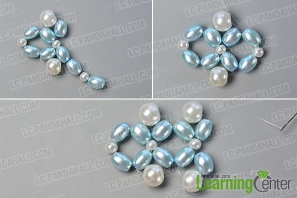 Make the main pattern of the pearl bead hair accessory