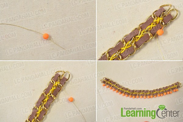 How to Make a Beaded Leather Cord Statement Necklace with Clasp
