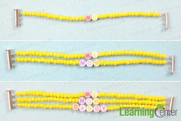 Make the rest multi strand beaded bracelet pattern