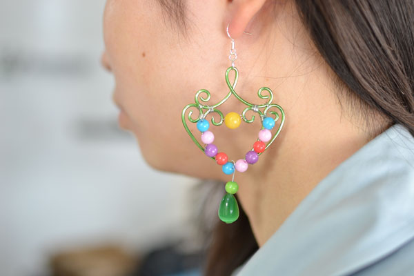 final look of the candy color earrings