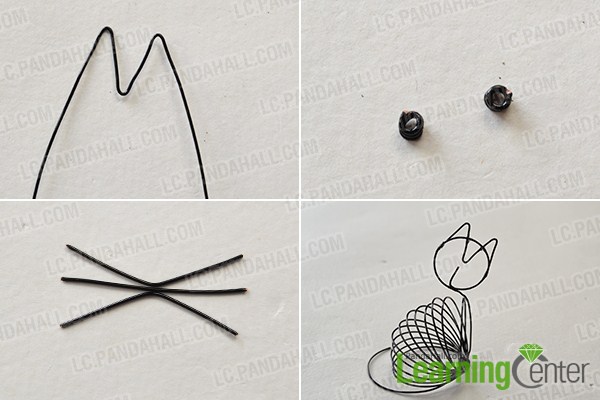 make the rest part of the cute black wire wrapped cat craft