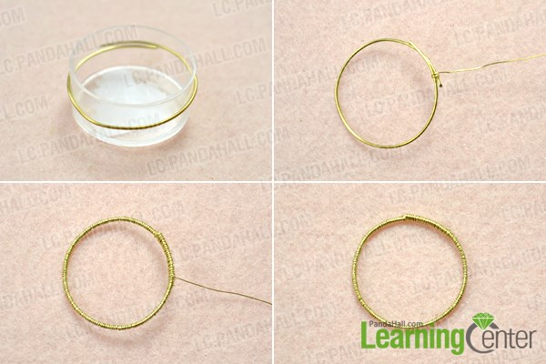 Wrap a circle frame for the dreamcather necklace