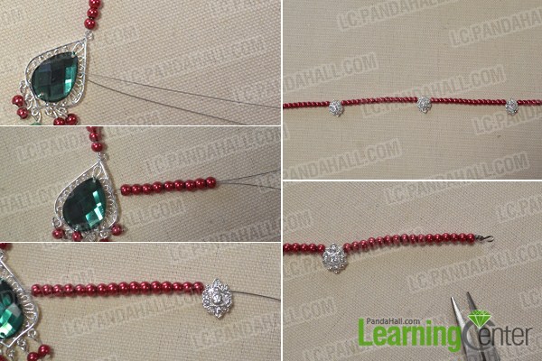 How to Make a Charming Red Beaded Chain Headpiece Jewelry for a Party