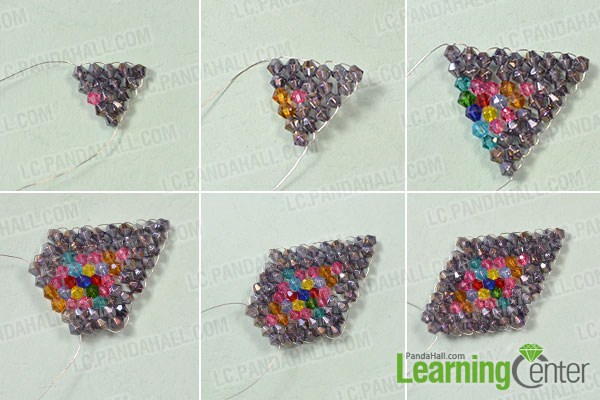 make the first part of the wing of the beaded butterfly craft