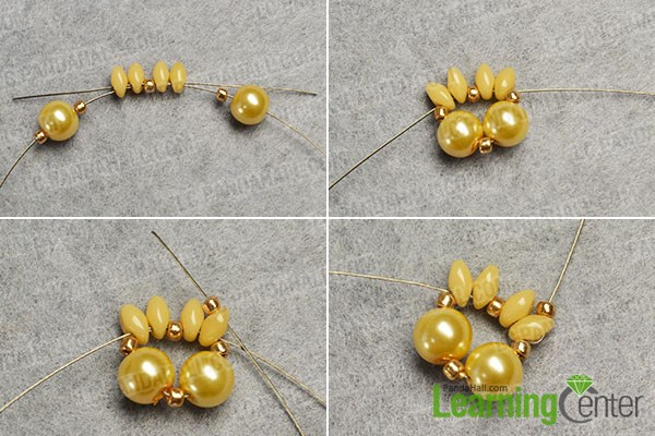 Make the basic yellow bead pattern