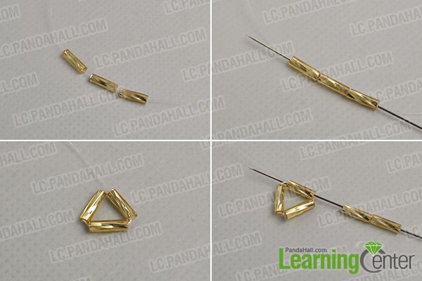 Make the triangle seed bead patterns