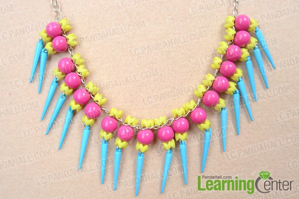 Finish chain statement necklace