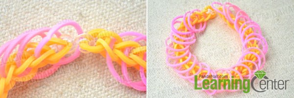 finish rubber band bracelets without a loom