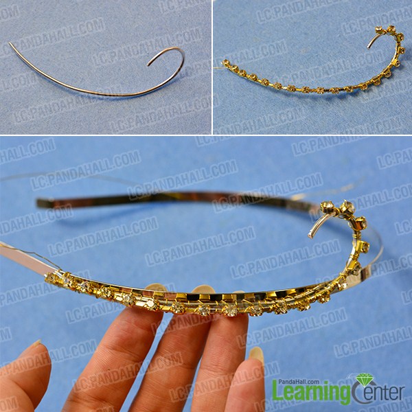 make the first part of the bling beaded headband