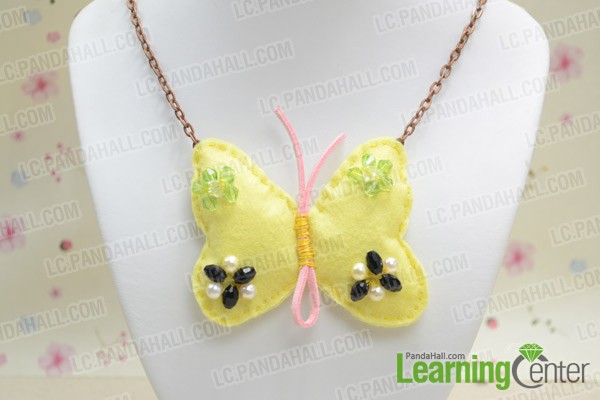 Finally the butterfly necklace looks like: