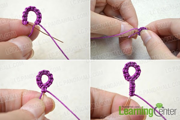 make a loop for the needle tattibf earrings