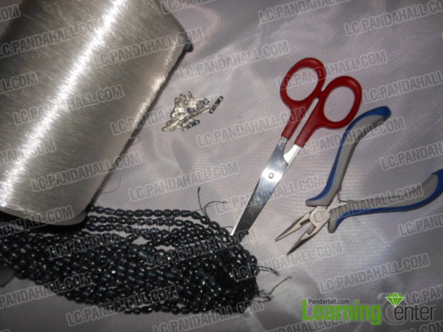 materials for making 3-strand pearl bracelet