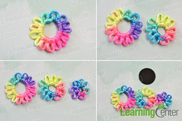 How to Knit Colorful Cheap Flower Decorative Hair Clips for Girls 3