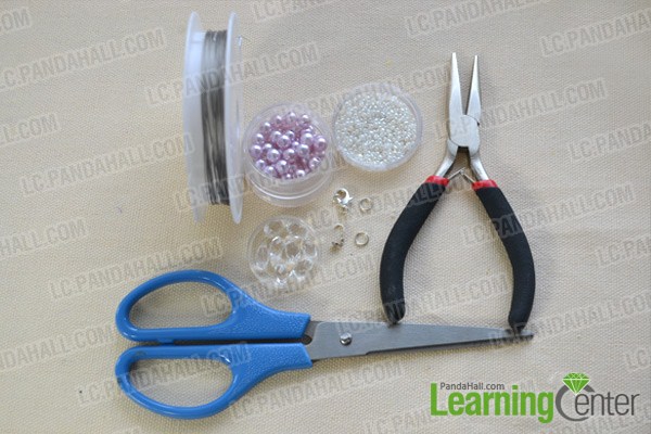 materials and tools needed in DIY the bead bracelet