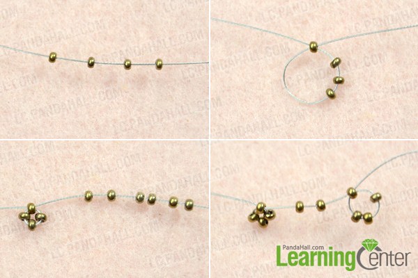 Instruction on how to make simple bead earrings