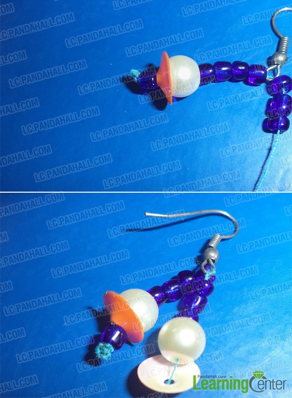 Finish the seed bead earring