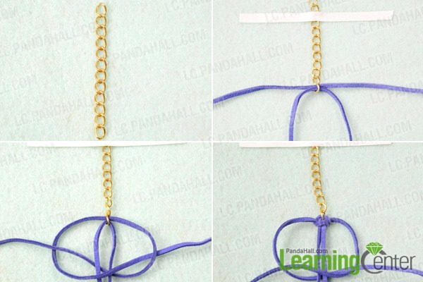 Make basic knot chain bracelet