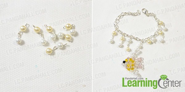 make the rest part of the pearl and chain bracelet