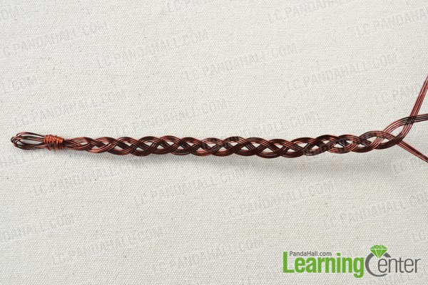 Make the woven copper bracelet