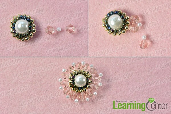 make the third part of the green bead flower
