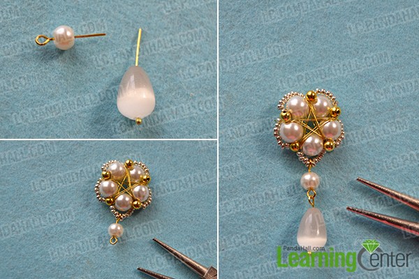 How to Make Earrings with Beads and Wires-A Pair of Flower Shaped Earrings for You