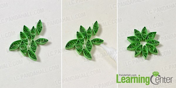Finish the quilling paper flower design